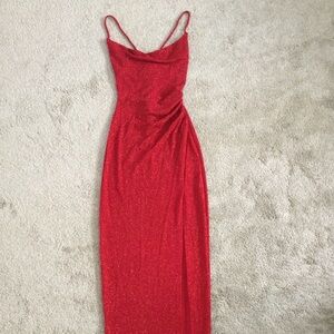 Windsor red sparkle gown, size S